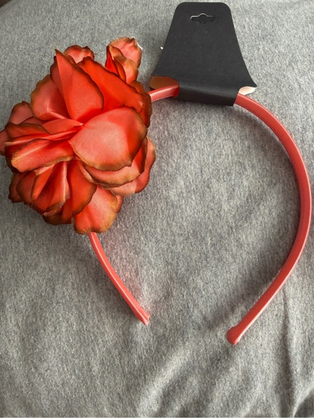 Floral Accent Orange Headband - Women's Accessory